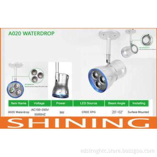 High Brightness LED Focus Spotlight 6000K 75 CRI 643Lm 9W A